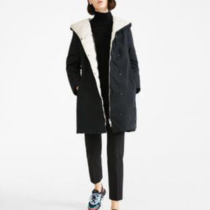 Max mara Puffer coat double sided navy and silver, reversible.